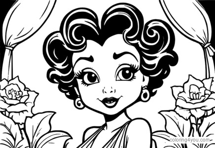 Betty Boop Halloween Cartoon Icoon Klassiek Kleurrijk Avontuur