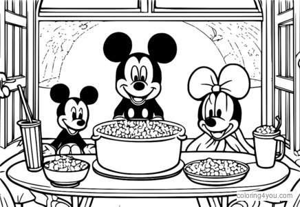 Mickey Mouse dan rakan-rakan mengadakan malam wayang