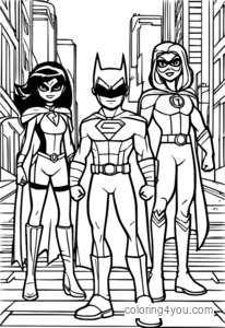 Teen Titans Go Halloween Coloring Page