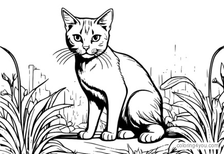 Angry Kitty Stamping Feet Coloring Page