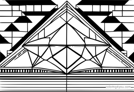 Coloriages mathématiques avec des motifs géométriques, des triangles et des carrés