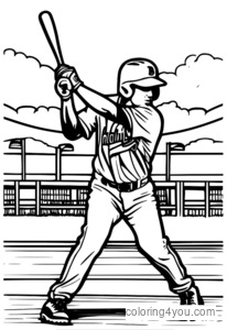 Baseball player swinging a bat near a mechanical equipment