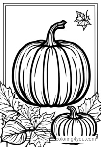 Big pumpkin with autumn decorations