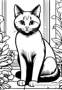 Desenho de gato de desenho animado Tuca para colorir