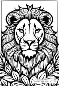 Coloriage - Lion des Kratts sauvages pour Colorier