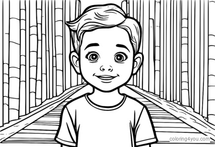 Un autre dessin animé avec un visage d'enfant surpris