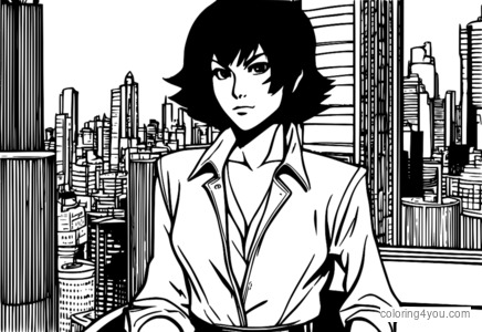 Faye Valentine, silná a nezávislá ženská postava z Cowboy Bebop.