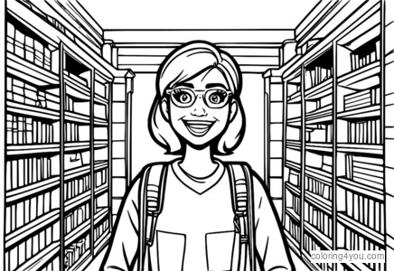 Jessi Big Mouth character coloring page