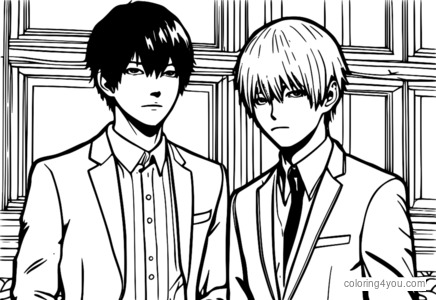 Komatsu and Kaneki from Tokyo Ghoul's