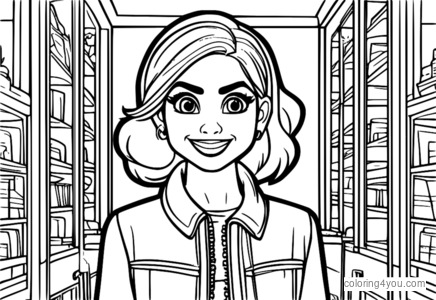 Lexi Big Mouth character coloring page