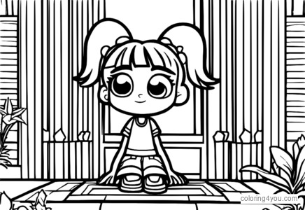 Luna Loud computer coloring page