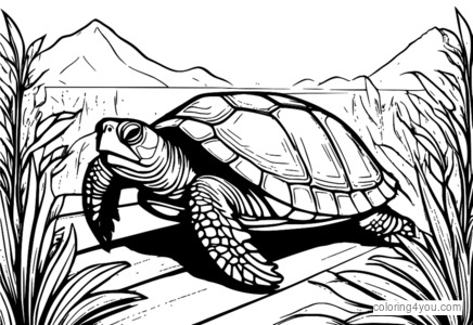 Coloriage Tortues Kratts sauvages