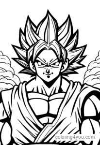 Dragon Ball με περίπλοκα σχέδια και ζωηρά χρώματα για χρωματισμό.