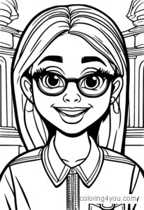 Jessi Big Mouth character coloring page