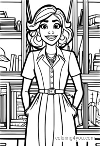 Lexi Big Mouth character coloring page