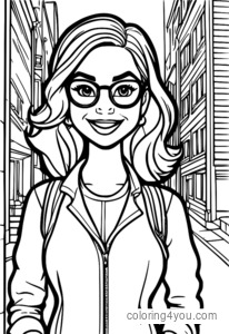 Nicole Big Mouth character coloring page