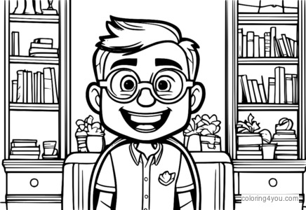 Andrew Big Mouth character coloring page