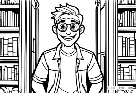 Brandon Big Mouth character coloring page