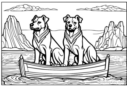 Cerberus, o cão de três cabeças, guardando a travessia de Caronte