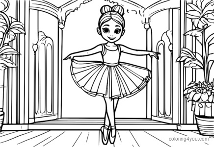 Lola Loud ag casadh agus ag damhsa ina culaith ballerina is fearr léi