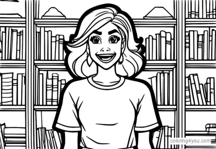 Mandy Big Mouth character coloring page