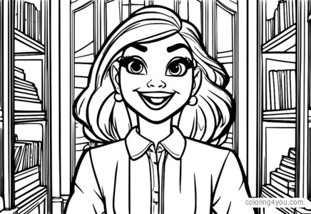 Missy Big Mouth character coloring page