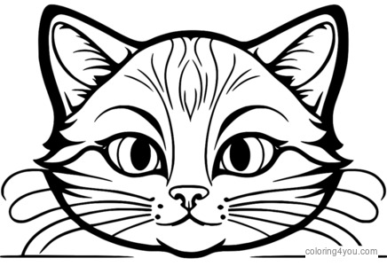 Ojos de gato sorprendidos de dibujos animados saliendo