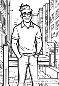 Brandon Big Mouth character coloring page