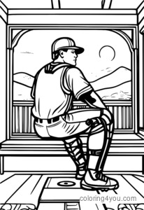 Catcher Behind Home Plate Relaxation