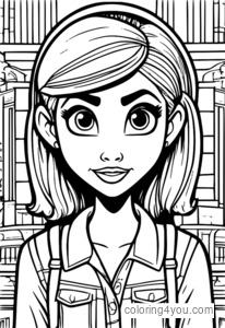 Dev Big Mouth character coloring page