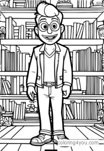 Guillermo Big Mouth character coloring page