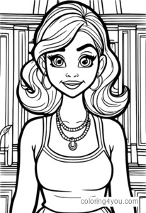 Mandy Big Mouth character coloring page