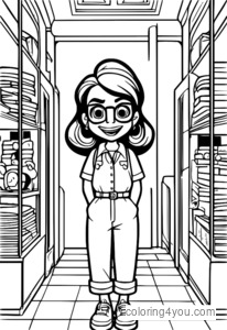 Missy Big Mouth character coloring page