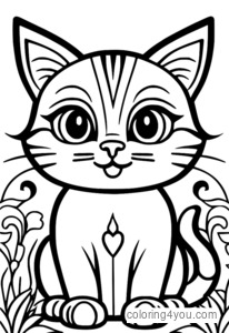 Des yeux de chat de dessin animé surpris qui sortent