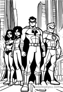 Teen Titans Go Adventure Coloring Page