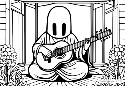 Emotive Spirited Away No-Face coloring page