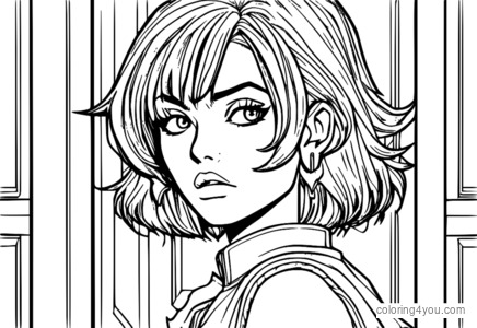 Faye Valentine vypadá smutně a pláče z Cowboy Bebop.