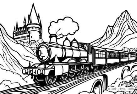 Il treno espresso di Hogwarts procede sbuffando