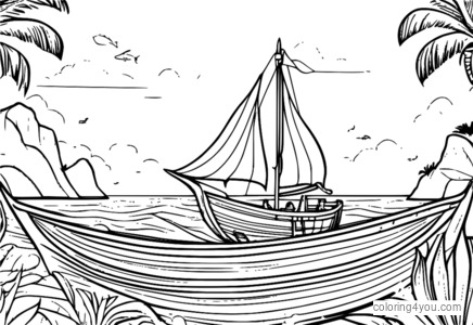 Moana coloring, Disney coloring page, water coloring, motion coloring for kids.