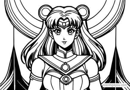 Stranica za bojanje Sailor Moon s ametistom