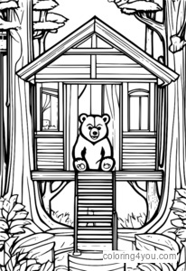 Beast Boy transformed into a bear, Teen Titans Go! coloring pages