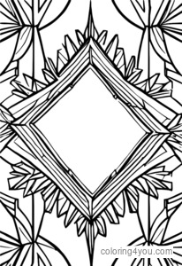 Elsa at snowflake coloring page, Disney Frozen, Magic, Snowflake, Disney coloring page