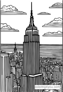 Empire State Building Film Coloring Page