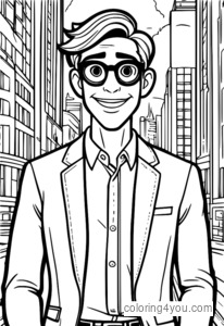 Matt Big Mouth character coloring page