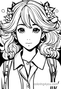 Mina Ashido Coloring Page med Acid Quirk