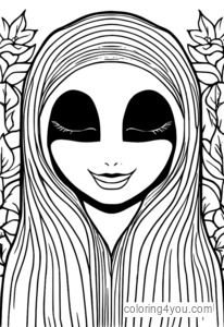 Portrait Spirited Away No-Face coloring page