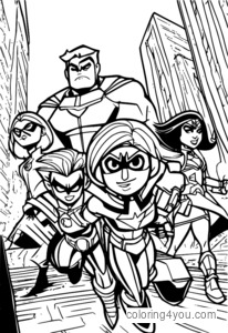 Teen Titans Go Battle Coloring Page