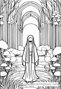 Zen Spirited Away No-Face coloring page