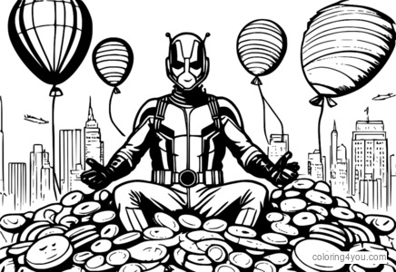 Ant-Man selamat hari lahir, halaman mewarna wira-wira