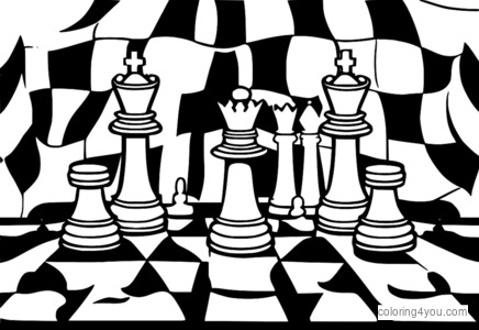 Pahina ng pangkulay ng Chessboard Pattern